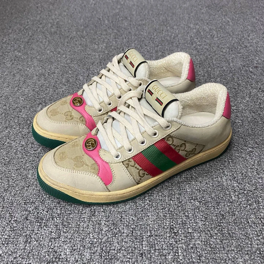 99新 GUCCI/古驰 99新/古驰/36.5码/粉尾脏脏鞋/BF01247