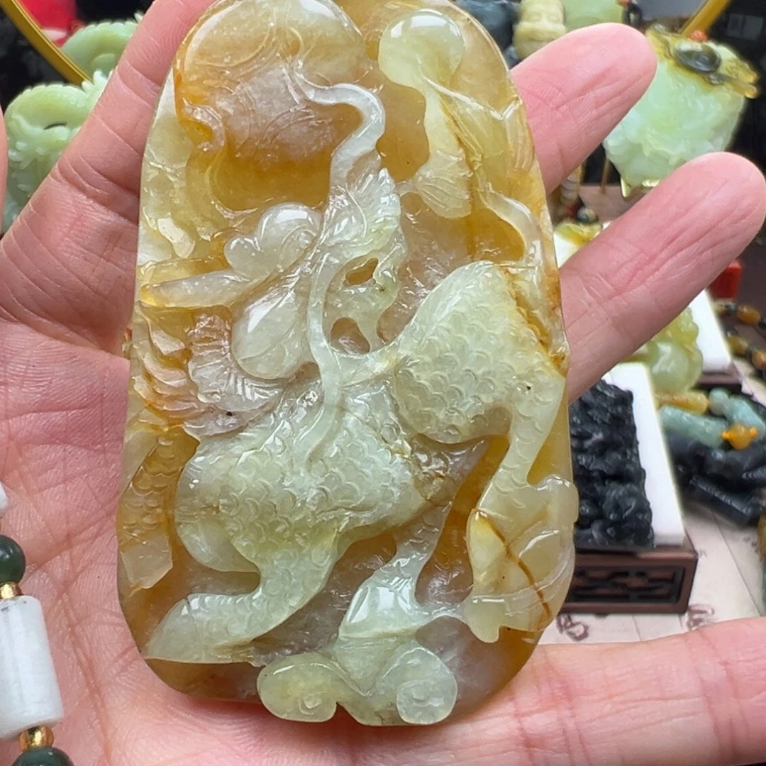 岫玉未镶嵌挂件挂件