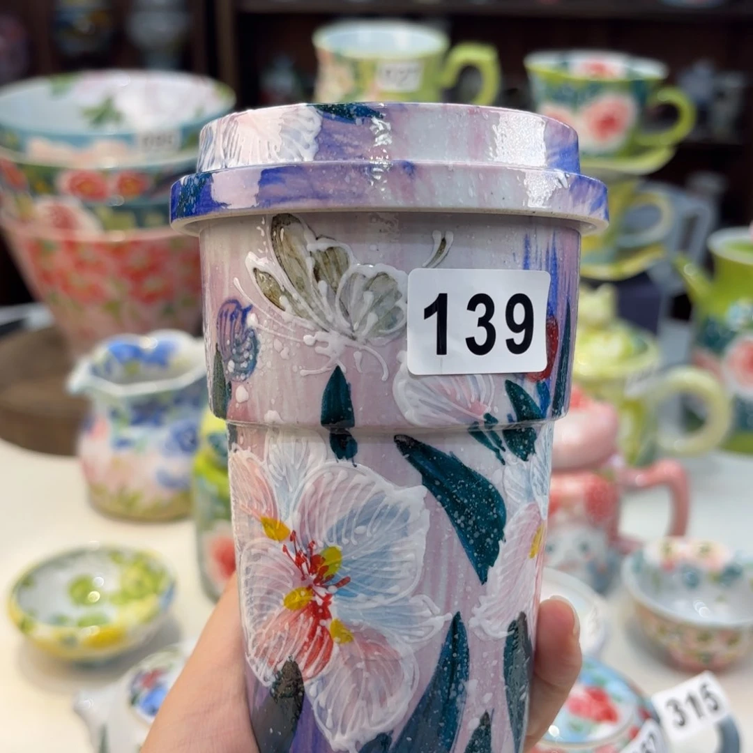 瓷片景德镇手绘高温釉下彩陶瓷茶具