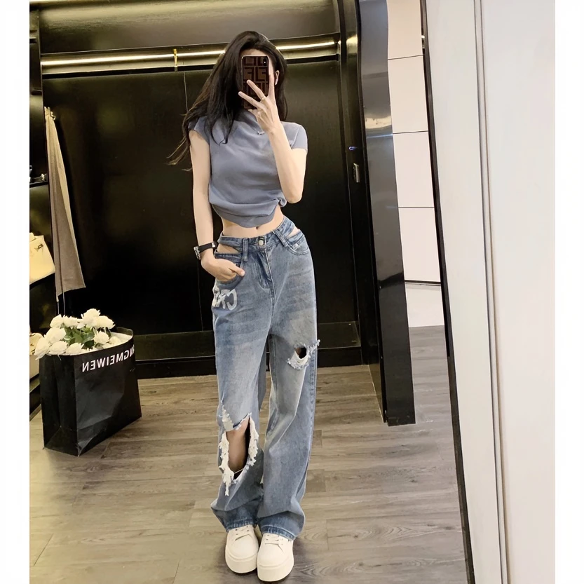 辣妹短袖t恤女2025新款设计感时尚洋气宽松休闲上衣