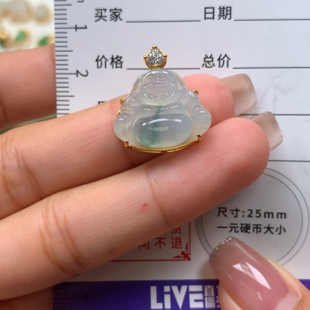 颈饰银S925镶嵌翡翠