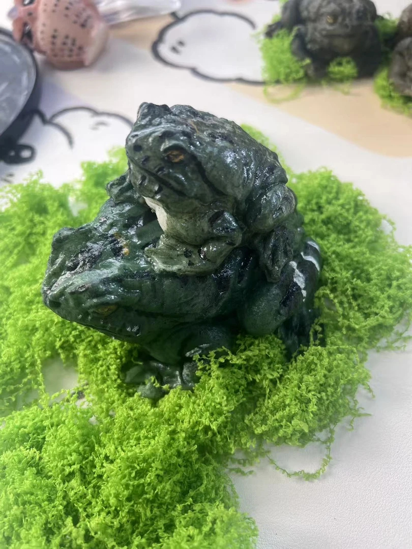 手工宠物捏捏蛤蟆卡通玩偶公仔女孩生日礼物玩具绿色蛤蟆