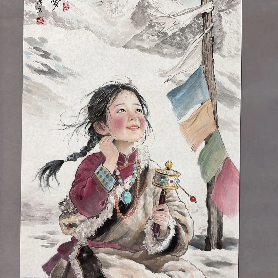 国画亲笔手绘放心去藏