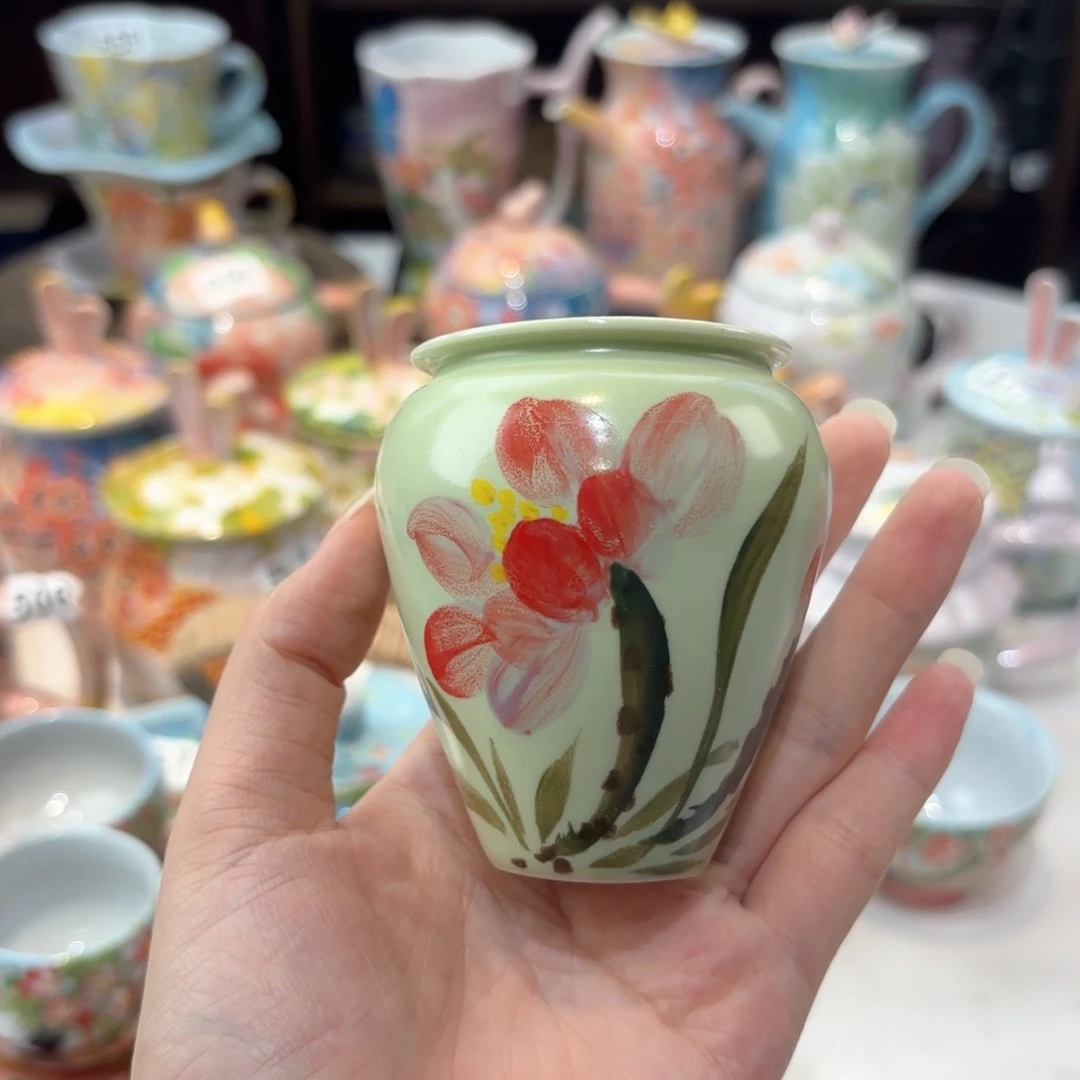 景德镇手绘高温釉下彩陶瓷茶具