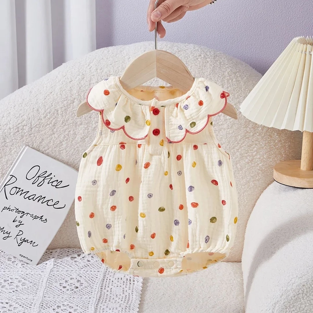 婴儿衣服夏装新生儿包屁衣女宝宝连体衣公主满月百天哈衣夏季