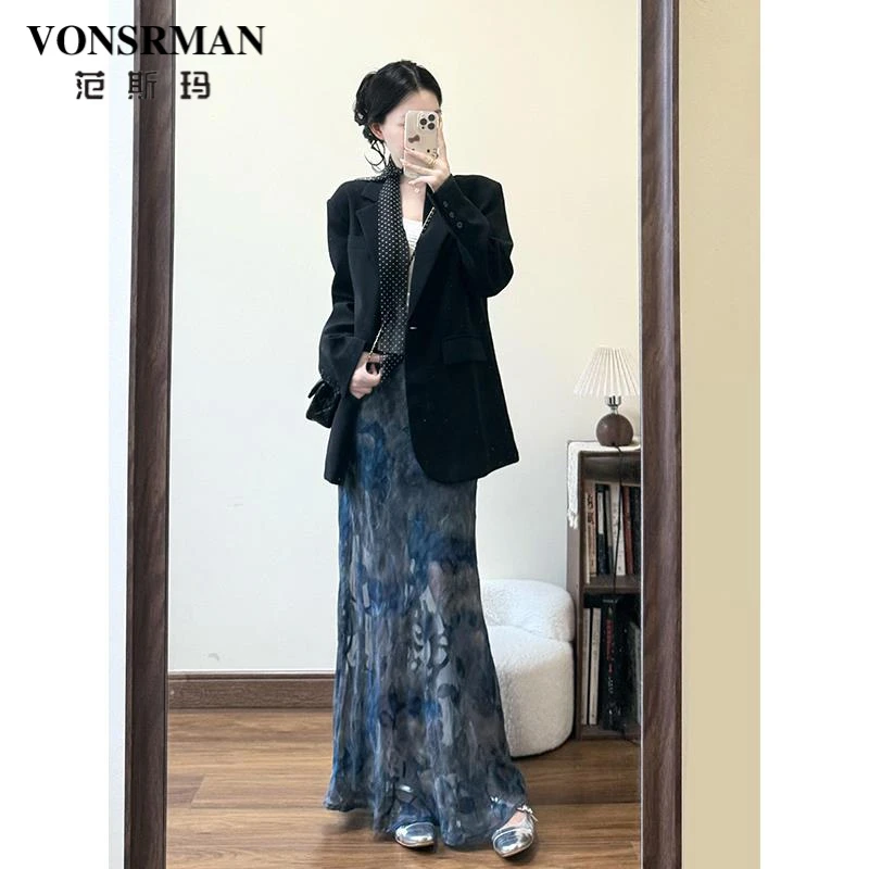 黑色正肩西装外套女2025新款春秋季小个子韩系高级感休闲西服上衣