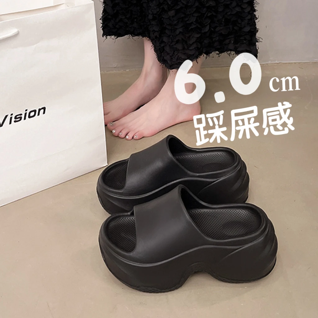 6cm增高夏天厚底拖鞋女鞋外穿高级感洋气百搭沙滩女凉鞋