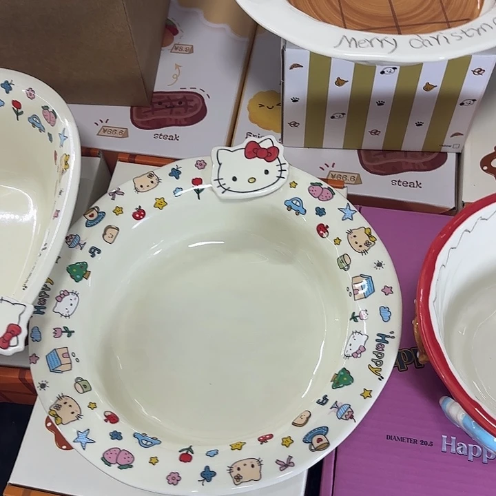 搪瓷高温釉下彩反口盘