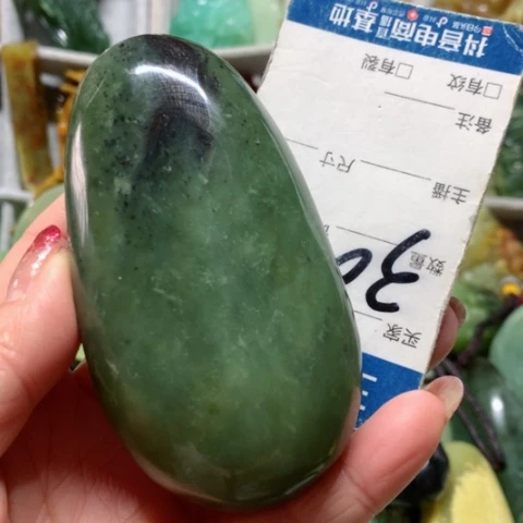 蛇纹石玉手把件未镶嵌