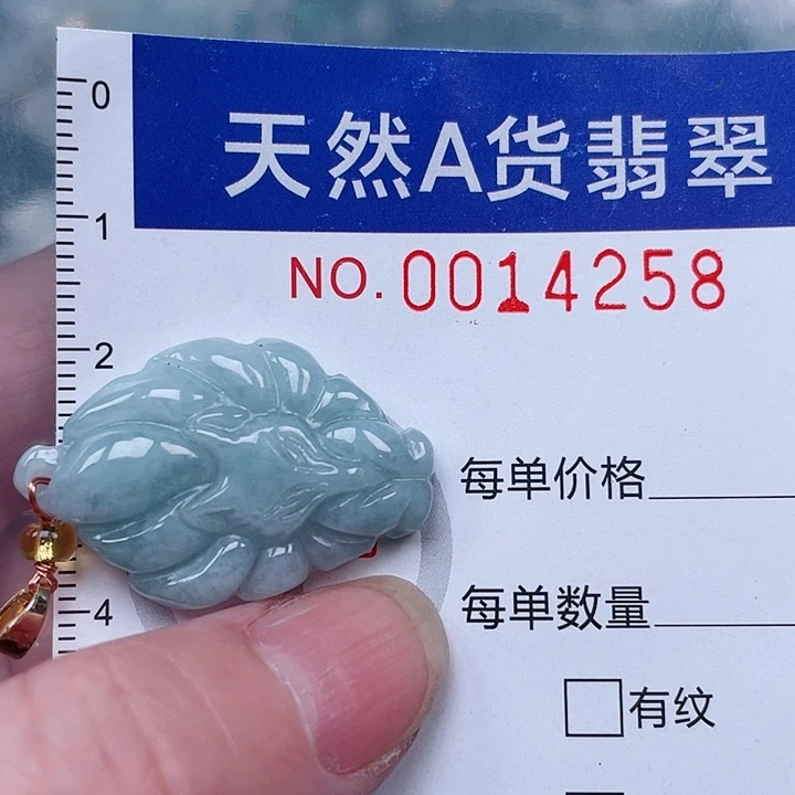 翡翠未镶嵌吊坠(赠链)