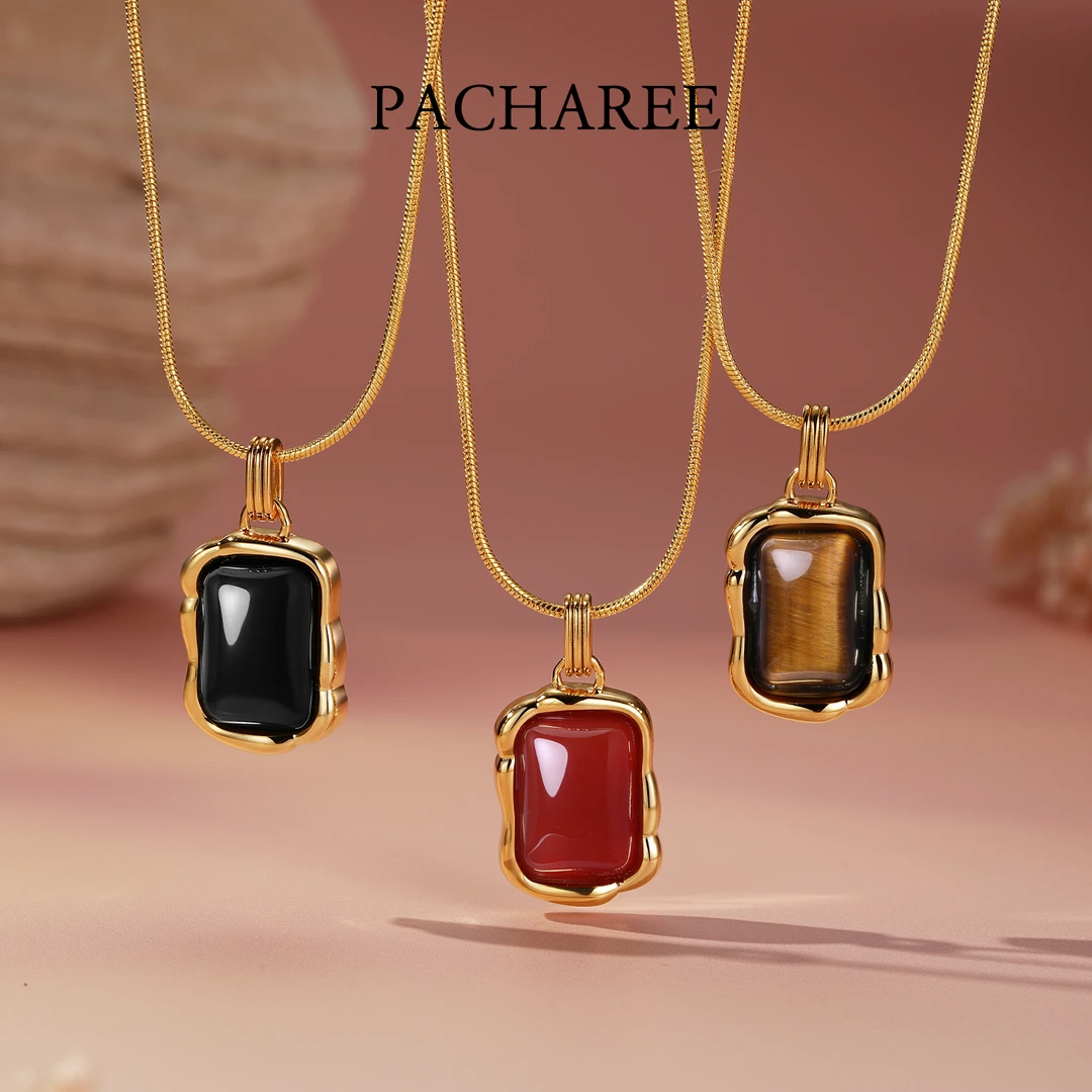 铜合金项链 玲珑流光系列方形流动项链500077 500060