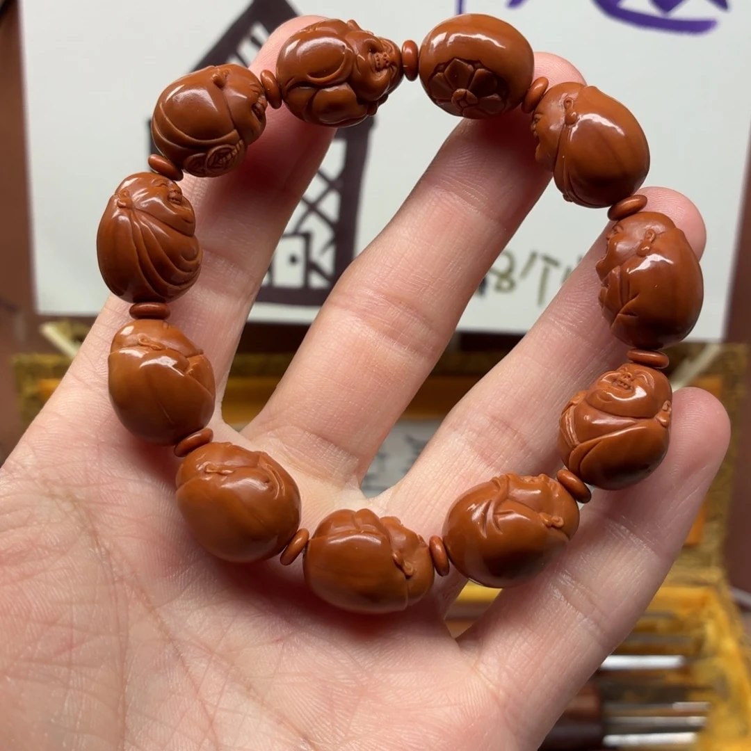 手串橄榄核精抛光小弥勒