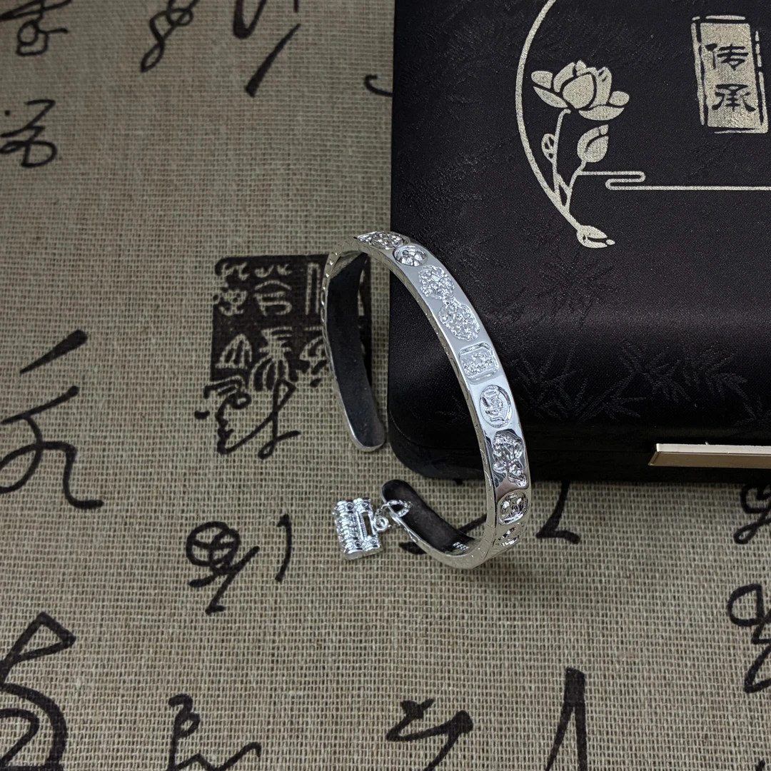 货号 1025足银手镯女款【无礼盒】