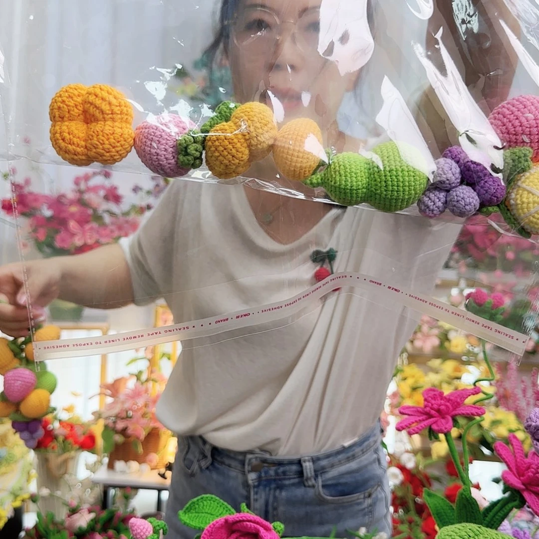 莱赛尔纤维棉手工钩织水果