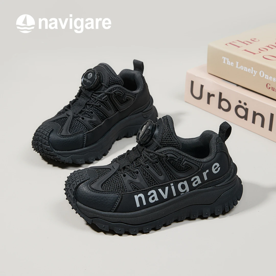 纳维凯尔2025年秋季新款童鞋潮流旋转按钮儿童旅游鞋FCZS253012