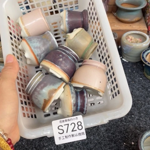 紫砂花盆微瑕728口径3厘米左右