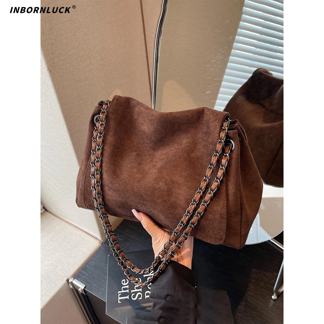 覆古包包女式2025新款高级感百搭通勤单肩包大容量女包炼条斜挎包