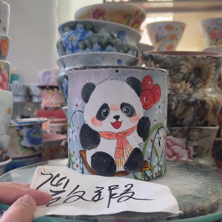 嘘***暖景德镇手绘花盆满38包邮偏远地区除外