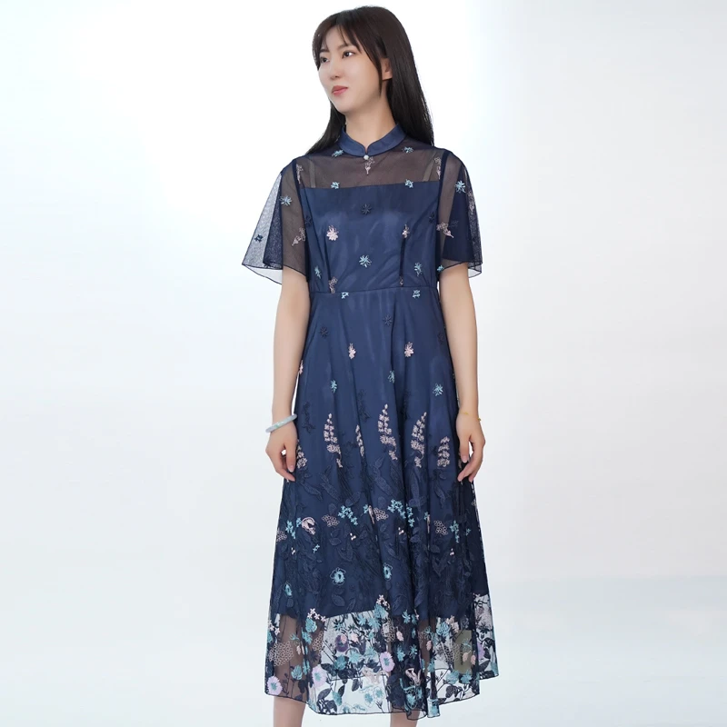 【粉丝专享】MH2L187【麦克斯菲瑞休闲时尚气质显瘦连衣裙】