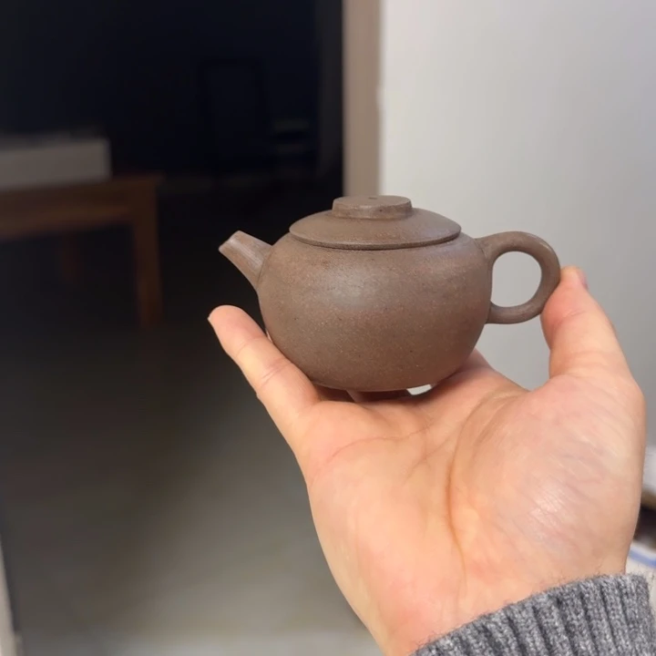 紫砂茶壶心****)巨轮清灰紫泥120毫升