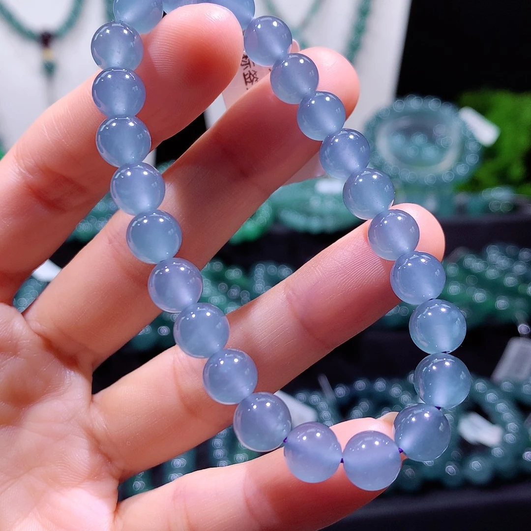 翡翠未镶嵌手链天然a货翡翠手串8mm