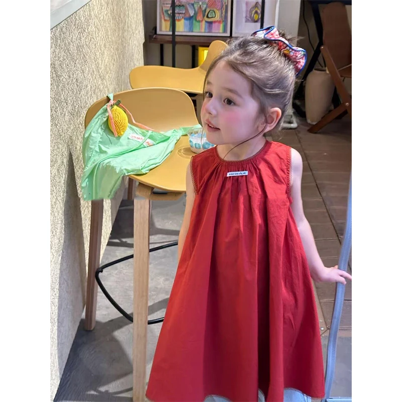 【Y-M】女童连衣裙童装夏装女宝童裙吊带裙无袖洋气公主裙韩版新款