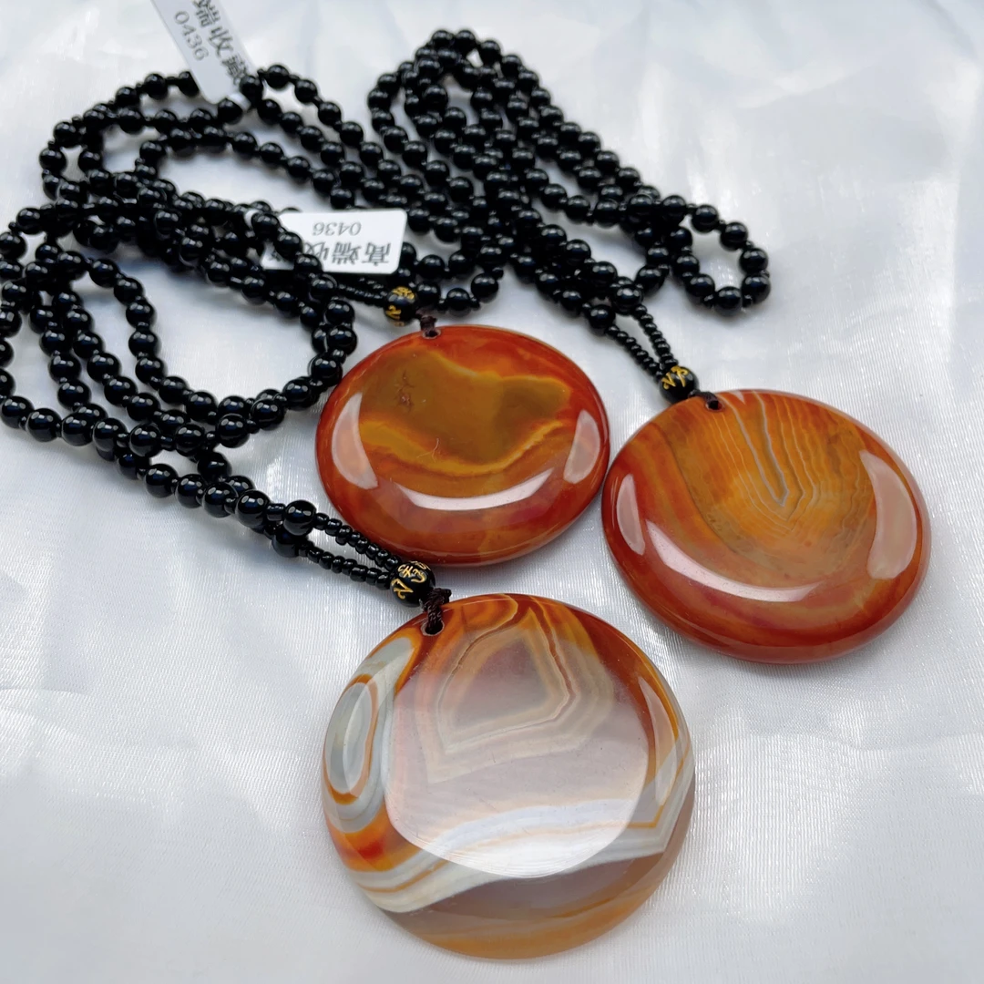 【锦程】0436-轻奢高端-红玛瑙平安吊坠45~50mm多样性发货拍一发一