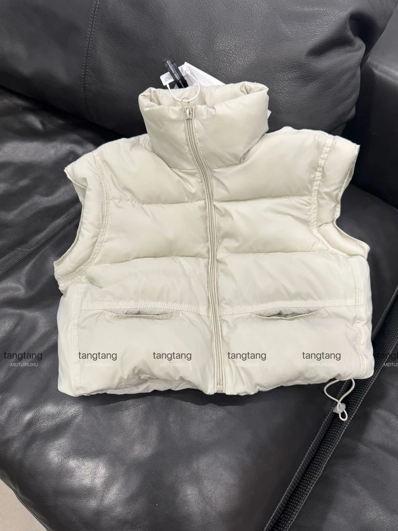 2025冬季新款男童纯色夹棉加厚保暖高领棉马甲儿童实穿上衣