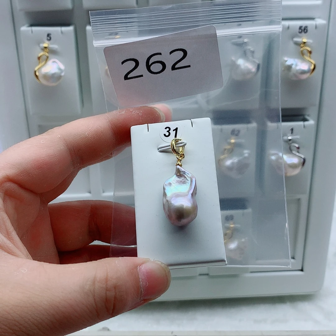 合金吊坠(不含链)淡水珍珠