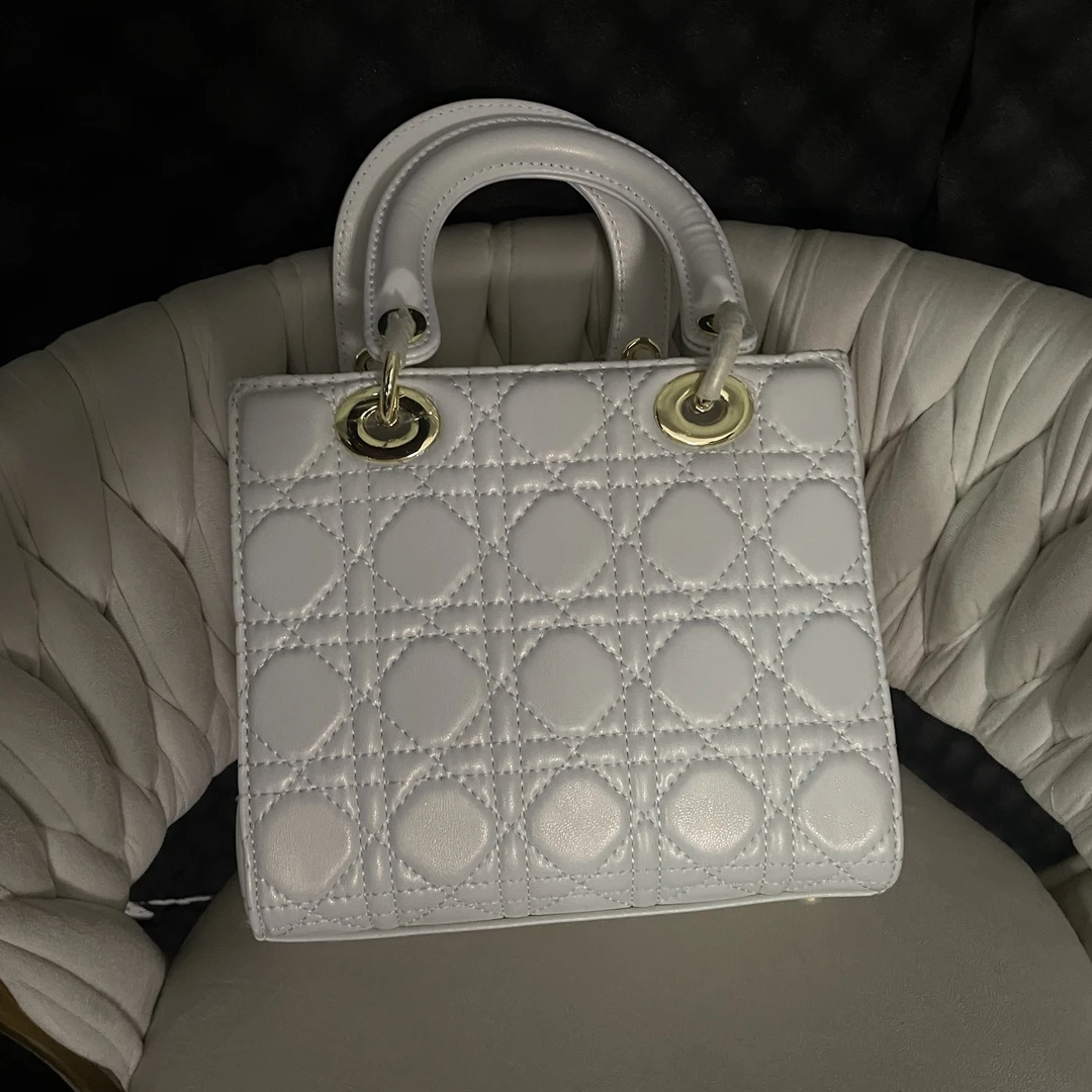 LQ-WITH-QUEEN真皮女包手提珠光白色-10954