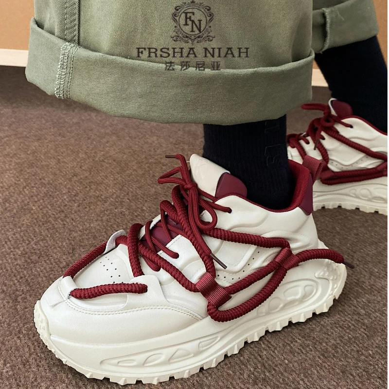 法莎尼亚运动新款老爹鞋夏季轻便厚底时尚潮流百搭复古休闲运动鞋