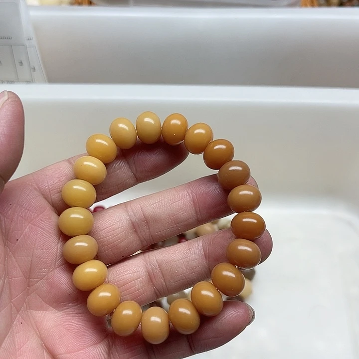 白玉菩提吊坠微瑕12风化苹果手串