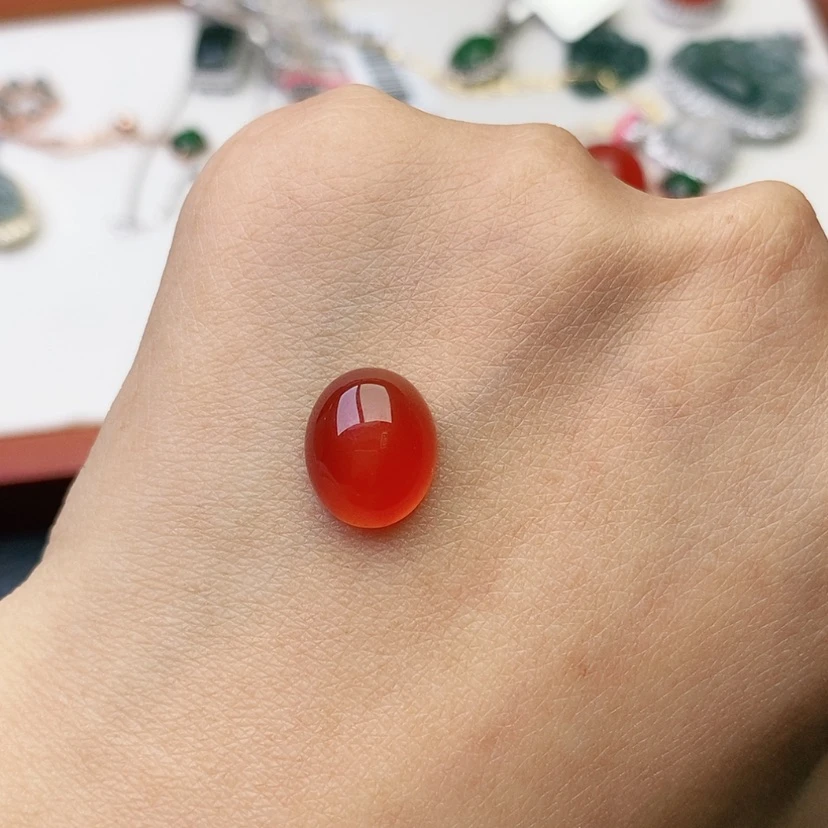 【闪购商品】玛瑙/玉髓戒指银S925镶嵌天然玛瑙戒指