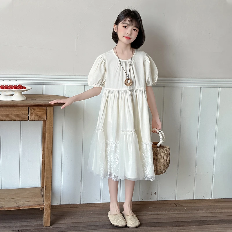 女童公主裙新款儿童洋气甜美裙子女孩夏装高级感连衣裙儿童韩版裙