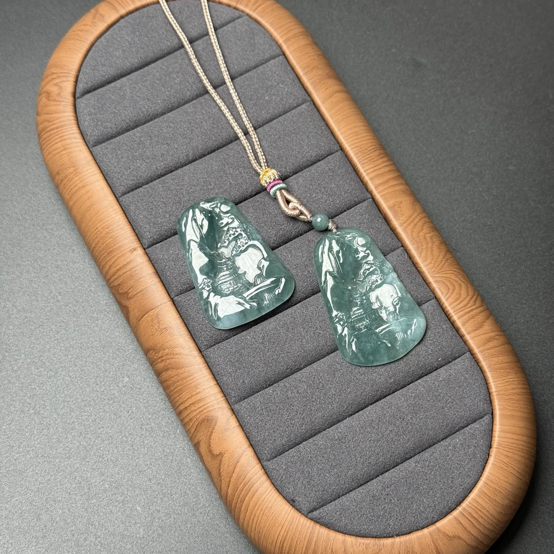 【绿庄】-6604-L12-大概尺寸（45*30*3）-翡翠山水牌-多样性发一件