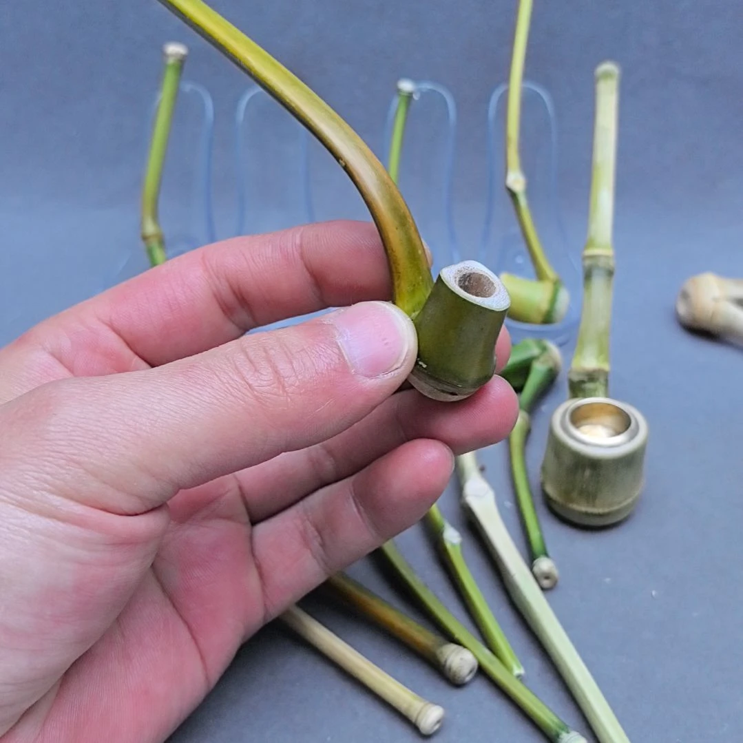三***畫小竹子烟斗，粗中细可以用