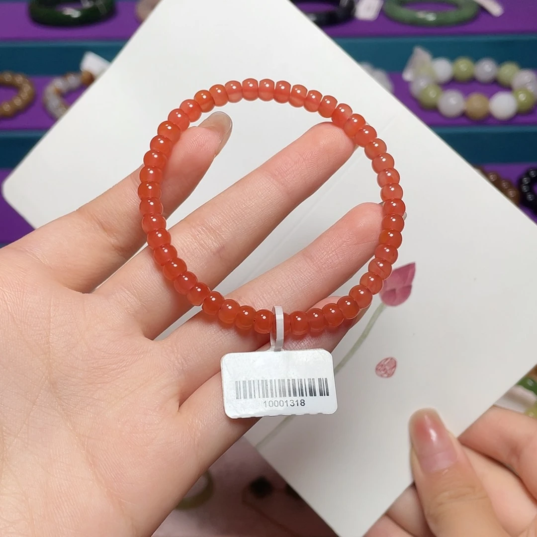 手链未镶嵌南红玛瑙樱桃红