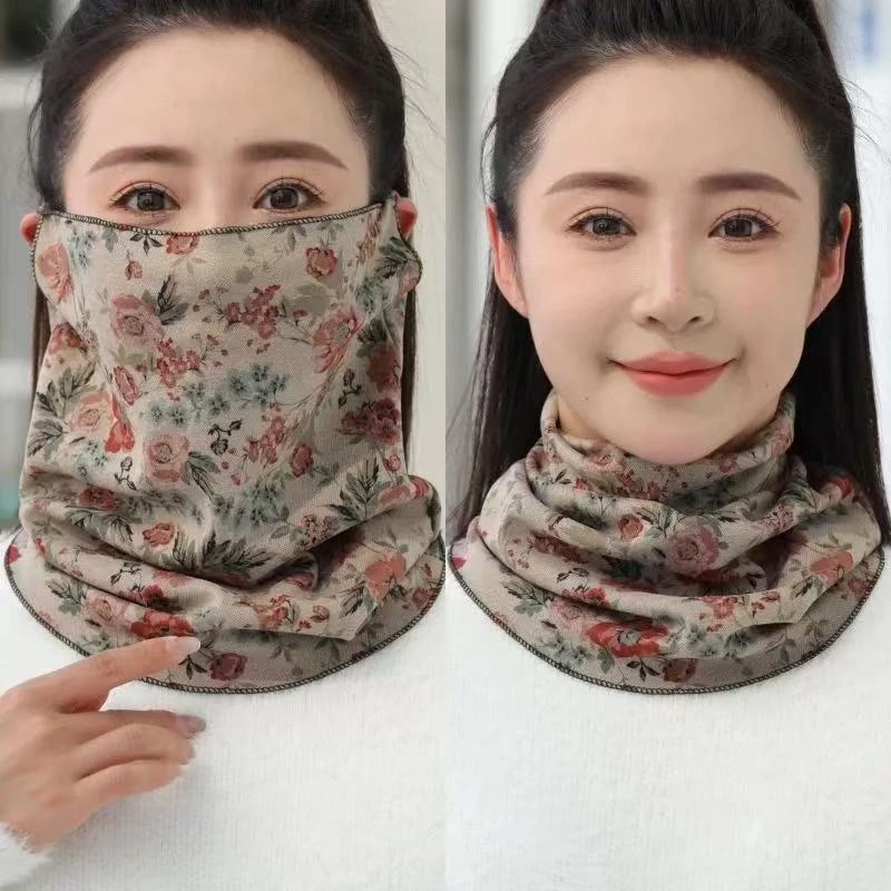 新款加厚保暖护颈护脖骑行挂耳护脸面罩