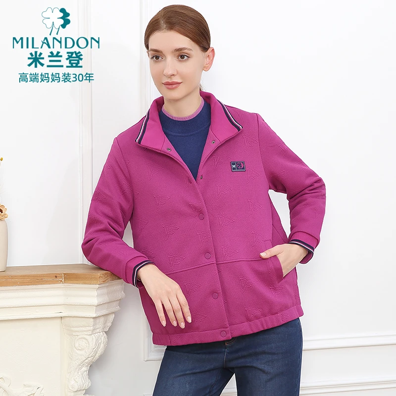 MILANDON/米兰登冬季时尚保暖棉夹克休闲厚款女棉衣外套1O490001