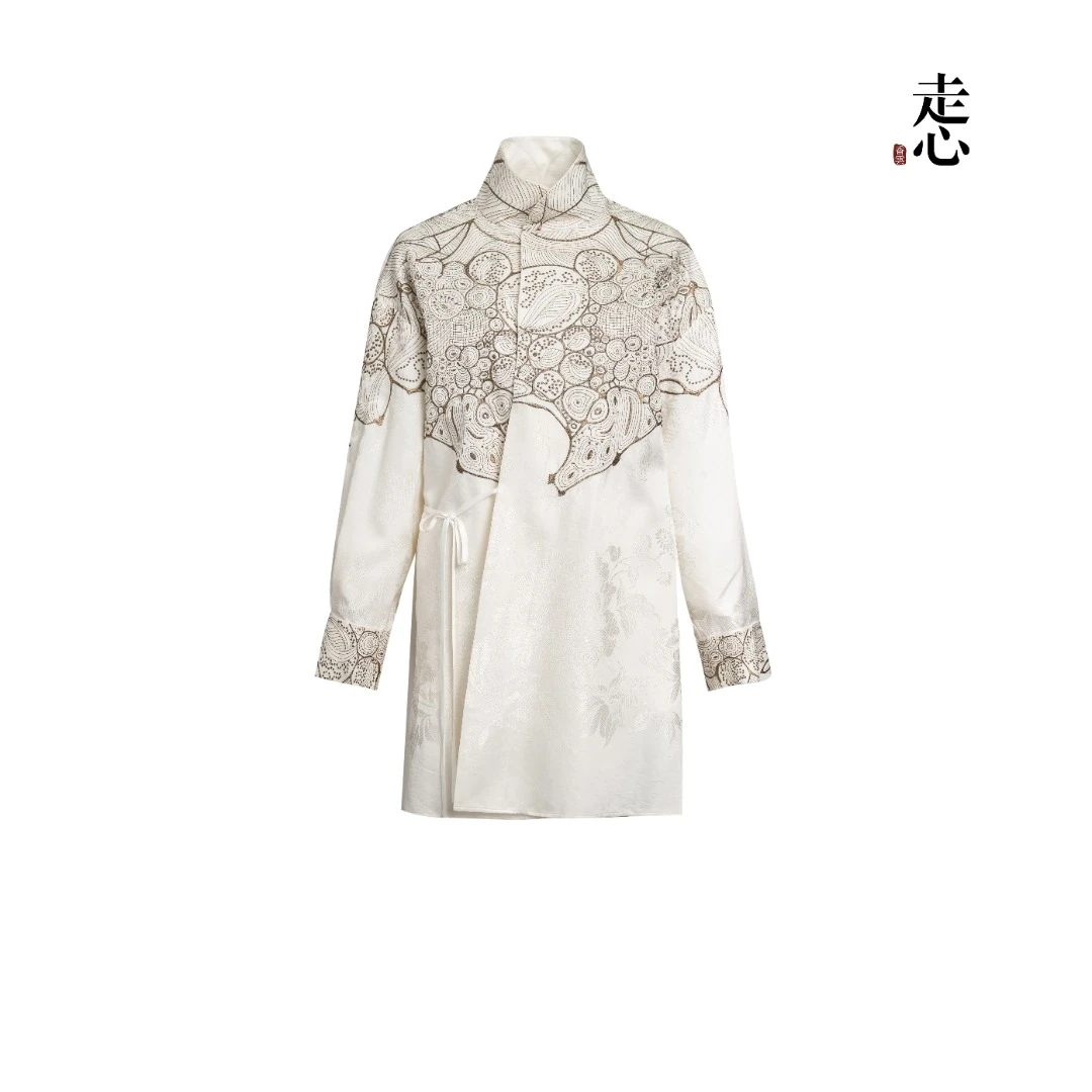 【香云走心】庄周梦蝶汉玉白  衬衫25Z111M