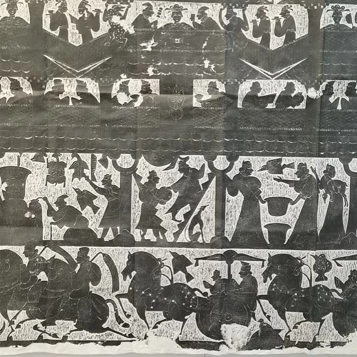 昌化石印石乙**六，西王母宴饮图尺寸四尺整纸