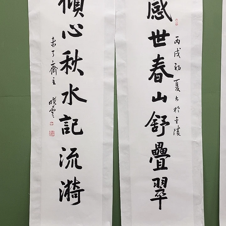 竖款精品书法作品宣