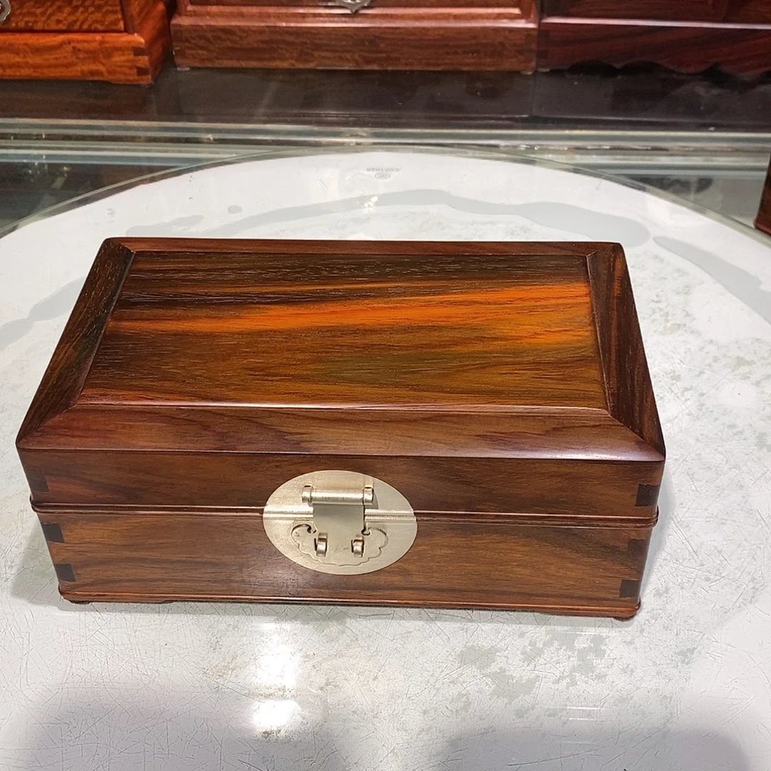 交趾黄檀（大红酸枝）独板首饰盒20/12/8