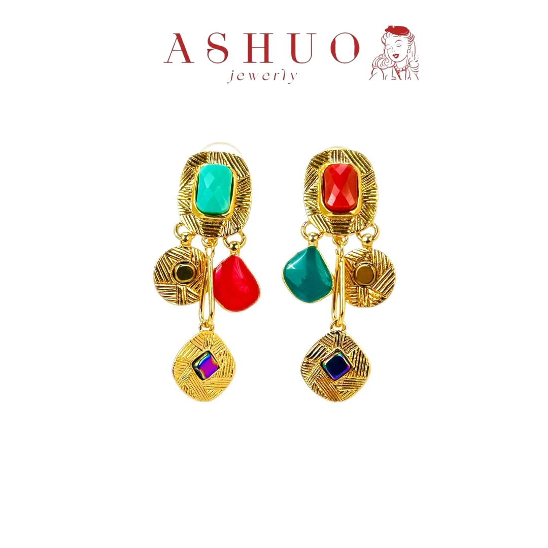 铜合金耳饰 阿烁中古Taratata as10717