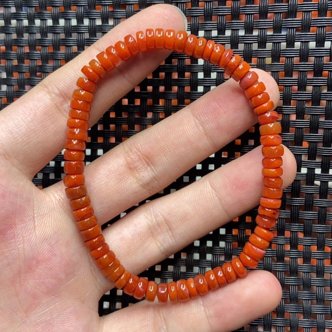 南红玛瑙未镶嵌手串5+’mm