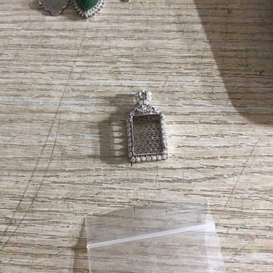 南***品翡翠银S925镶嵌颈饰吊坠