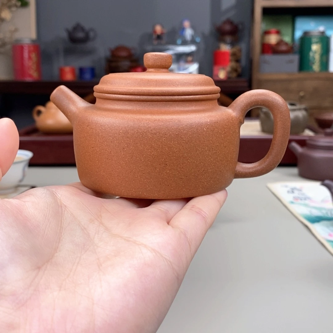 紫砂茶壶黄降坡德钟半手160cc