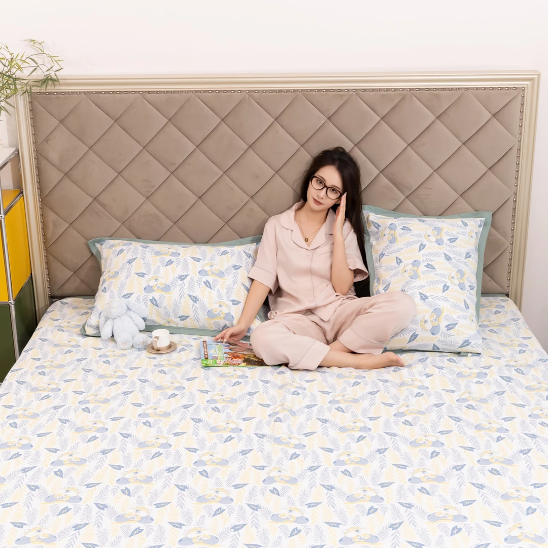 雅赞精梳棉纱布软席迪士尼疯狂动物城联名款纯棉立体编织吸汗透气