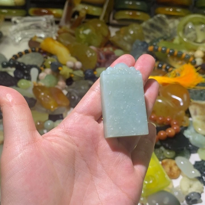 蛇纹石玉合金颈饰