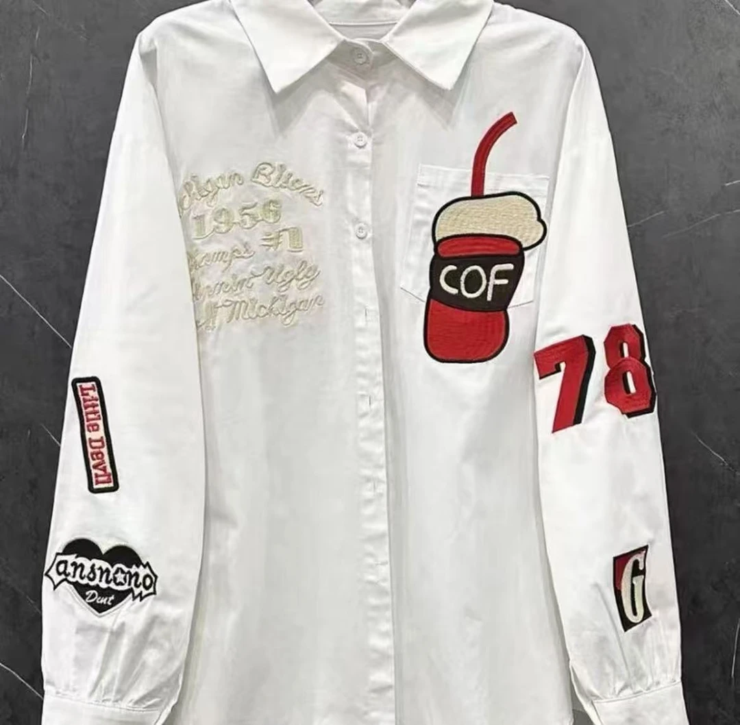 夏季新款重工潮牌可乐长袖衬衫08